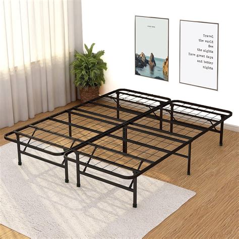 metal bedframes queen size with box spring|queen box spring platform frames.